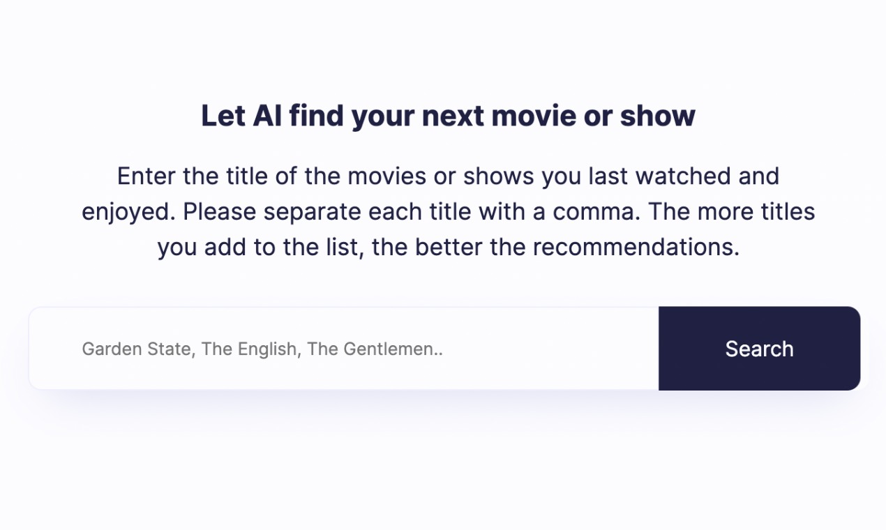 WatchNow AI - Let AI find your next movie or show | Product Hunt