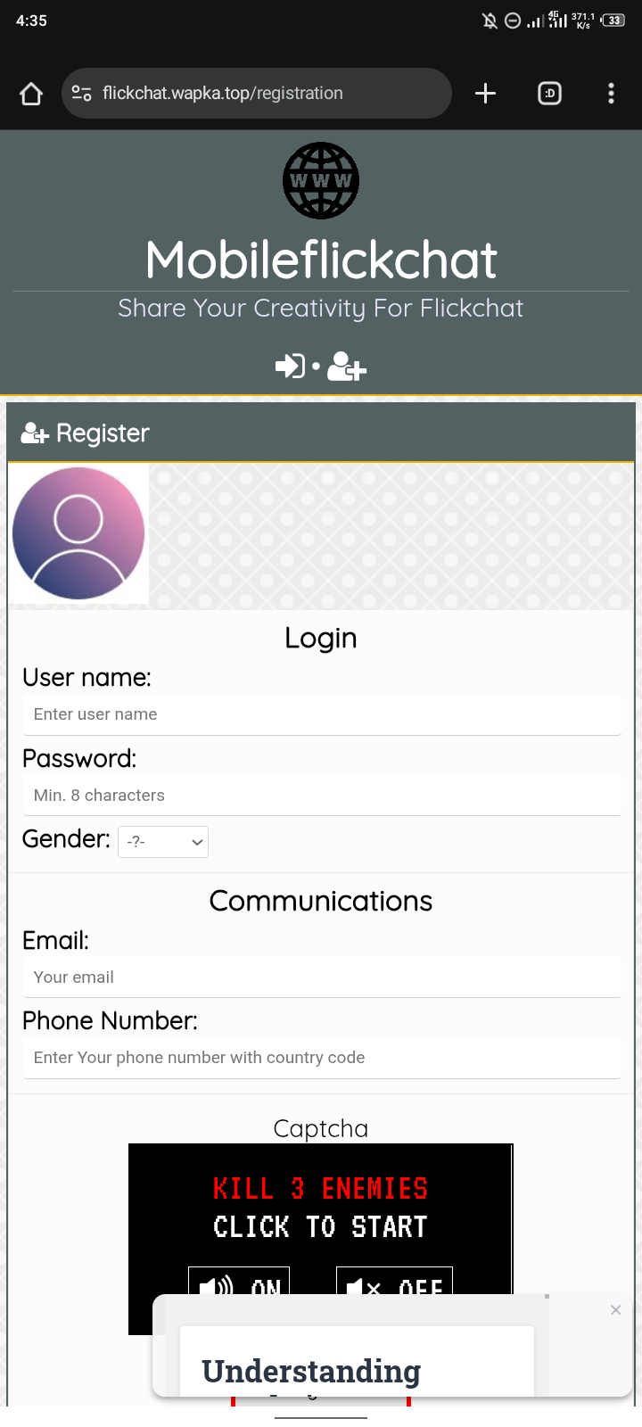 Mobile Version OF Flickchat gallery image