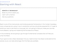 Remote Workshop | Starting with React media 1