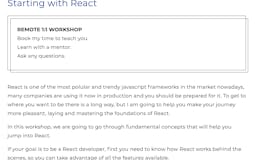 Remote Workshop | Starting with React media 1
