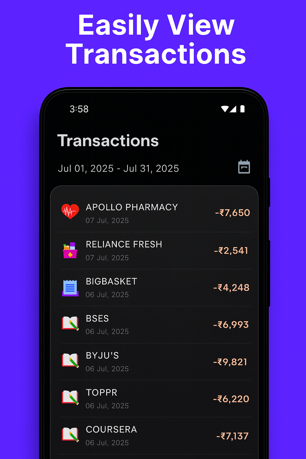 MoneyPulse – Private Expense Tracker - Screenshot 3 showing product features and functionality