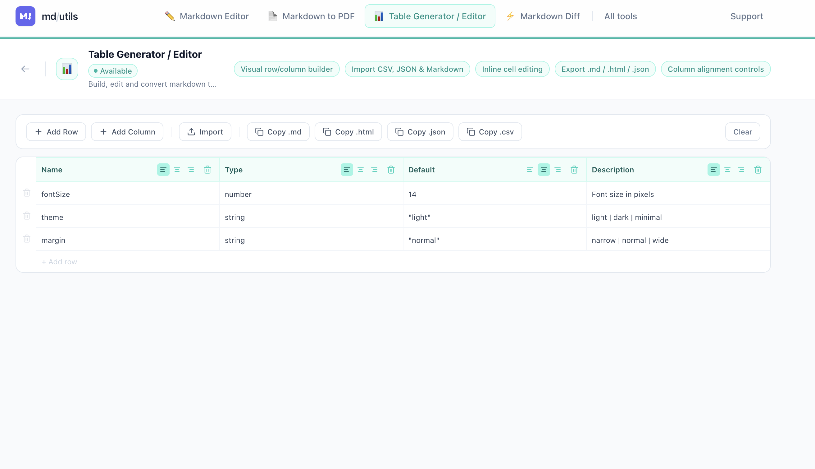 Markdown Tools — PDF Export & Editor gallery image