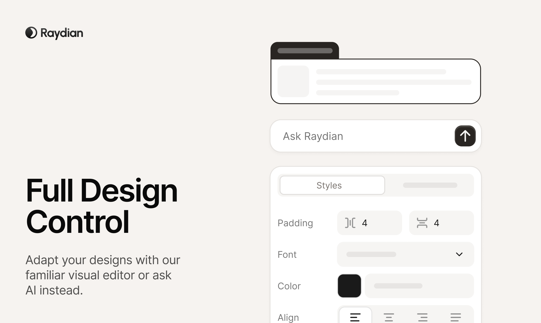 Raydian - Screenshot 4 showing product features and functionality