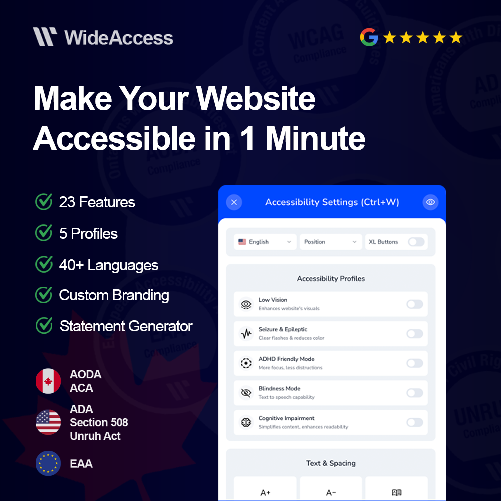 WideAccess Accessibility Widget gallery image