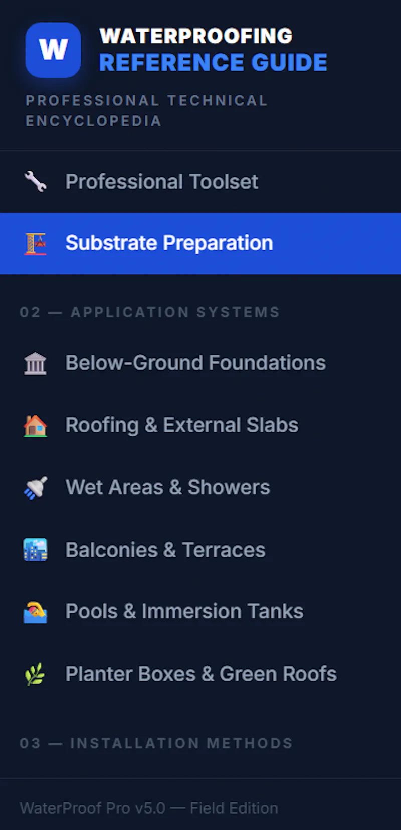 Construction Waterproofing Guide screenshot 7