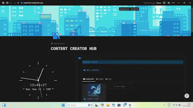 Content creator hub notion template gallery image