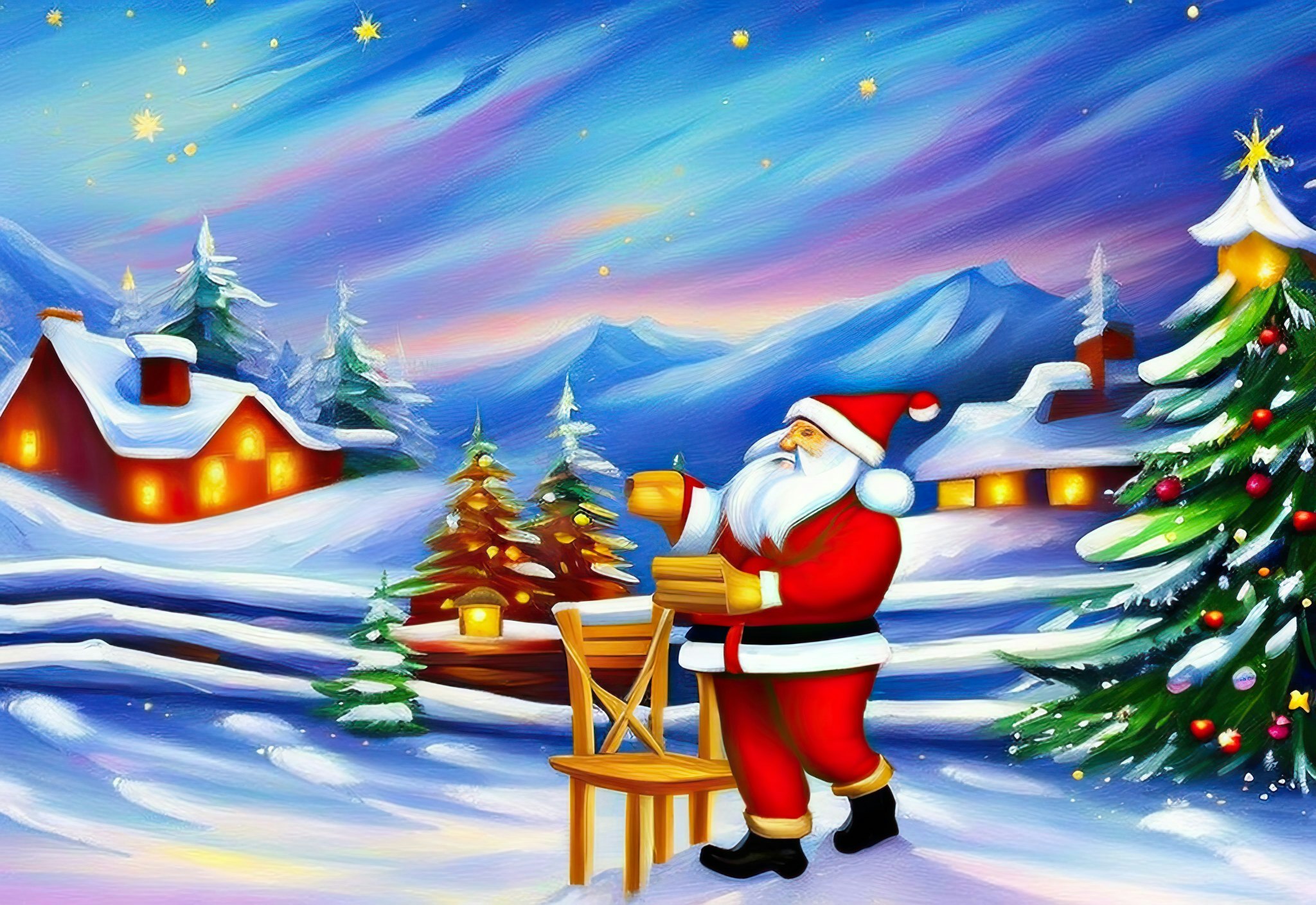 ECARD AI: Saludos navideños desde Santa - Ecardos de saludo únicos y festivos expresados por Santa media 4