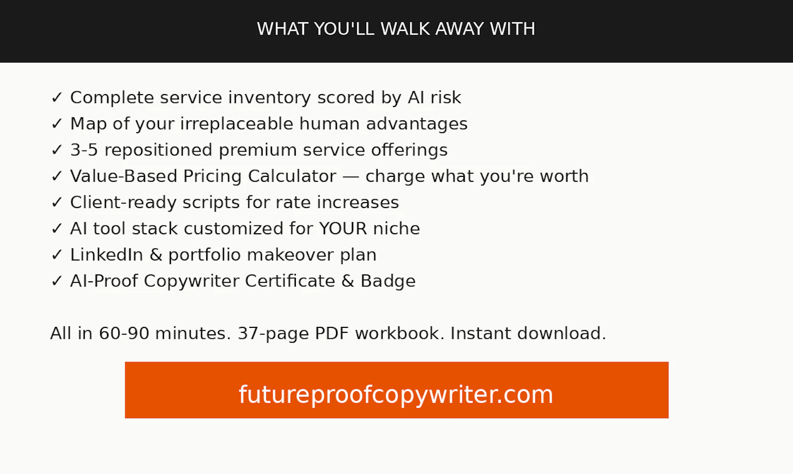 The Futureproof Copywriter Audit screenshot 2