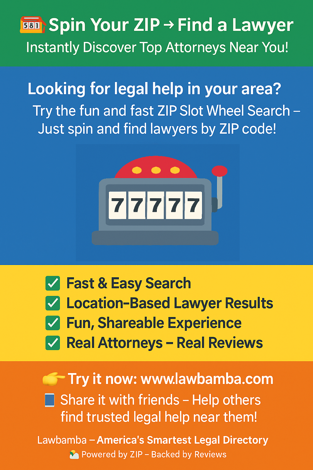 Mídia 2 de LawBamba - gire seu zip e encontre um advogado - Gire seu zip.Conecte -se instantaneamente com advogados perto de você.