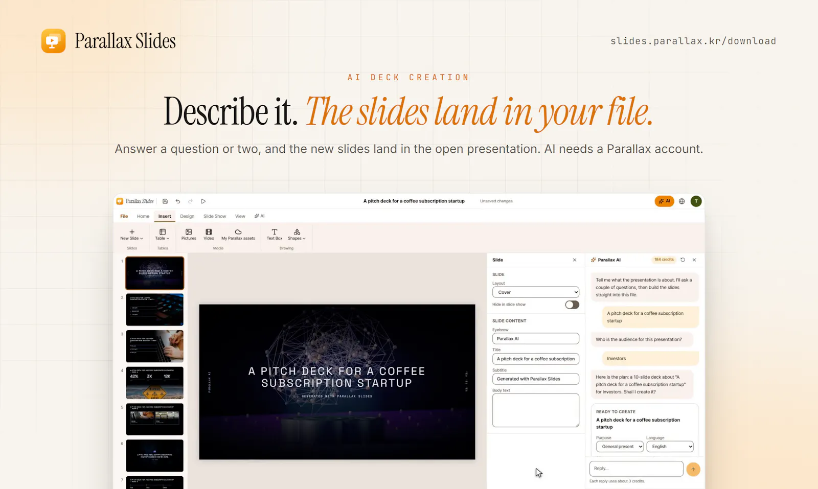 Parallax Slides Desktop screenshot 2