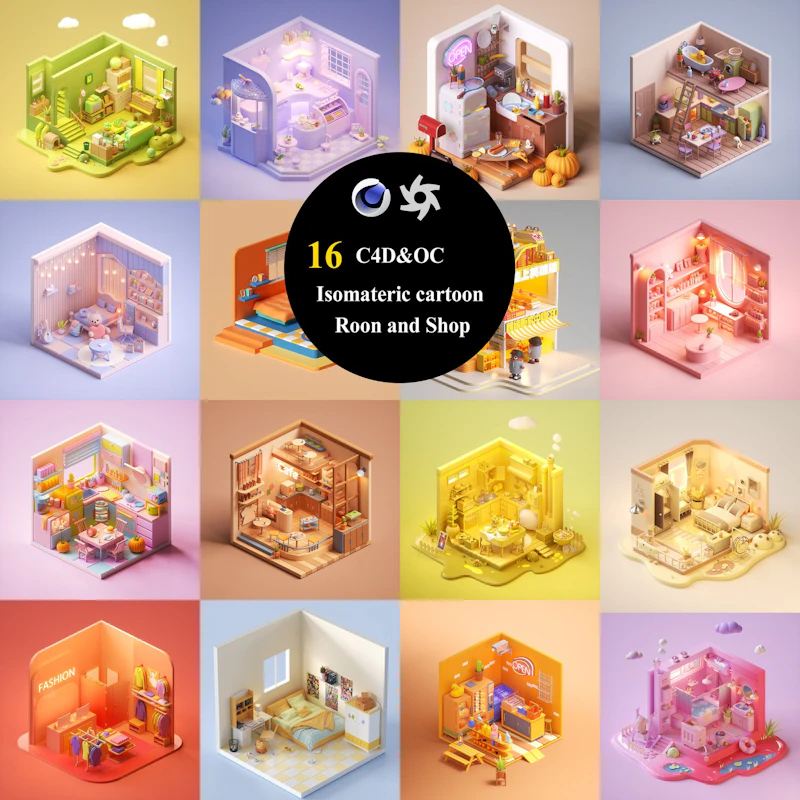 C4d Octane and Redshift project files   screenshot 2