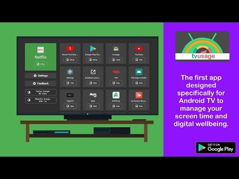 TVUsage Digital Wellbeing for Android TV media 1