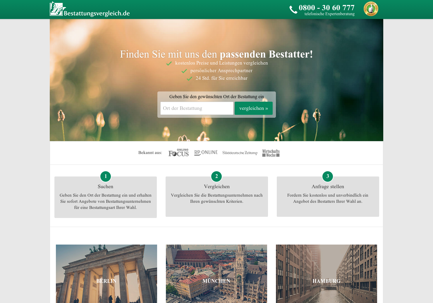 Bestattungsvergleich (funeral home comparison)