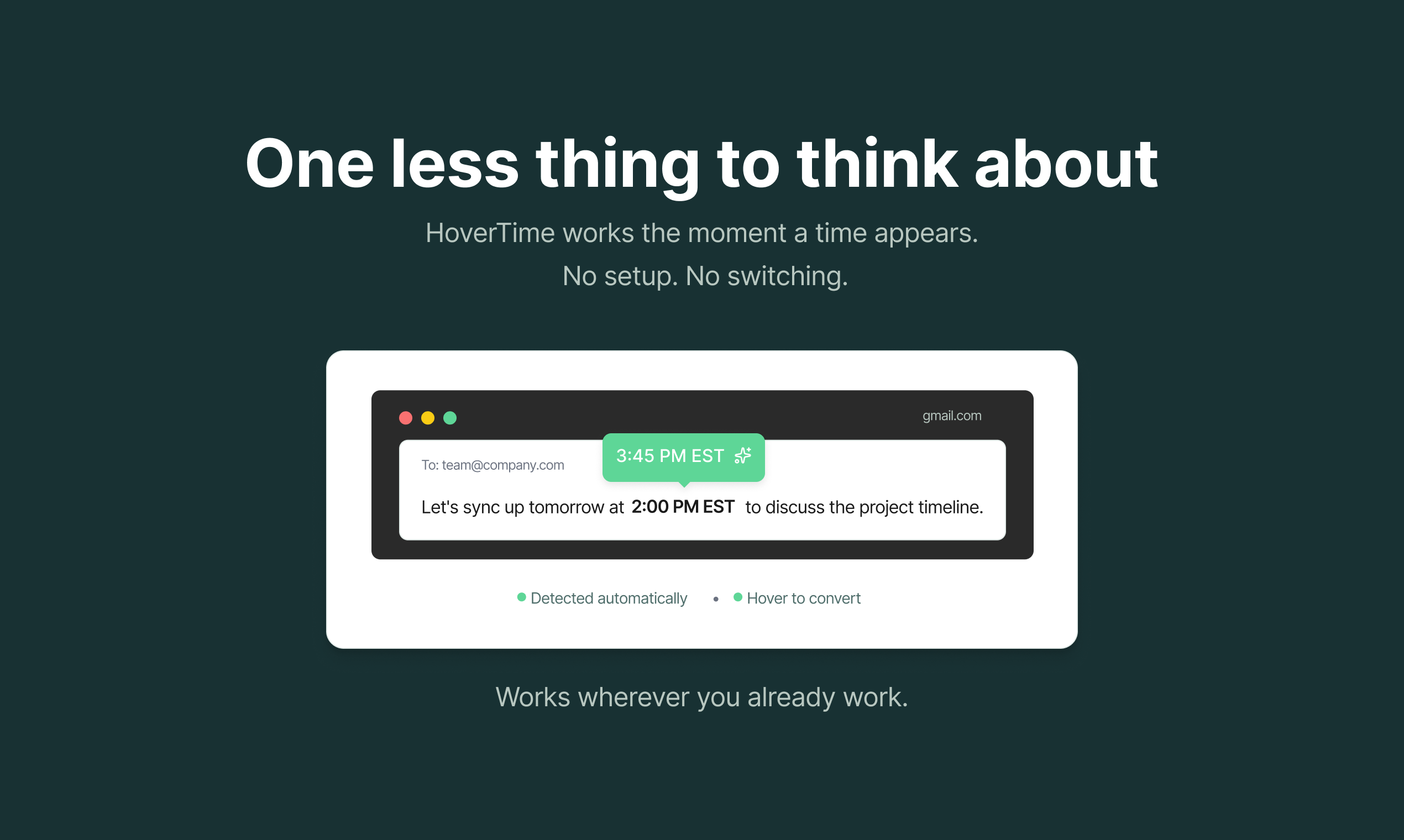 HoverTime - Screenshot 2 showing product features and functionality