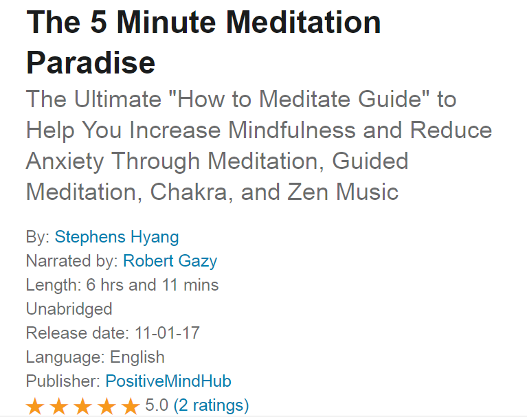 The 5 Minute Meditation Paradise Audiobook gallery image