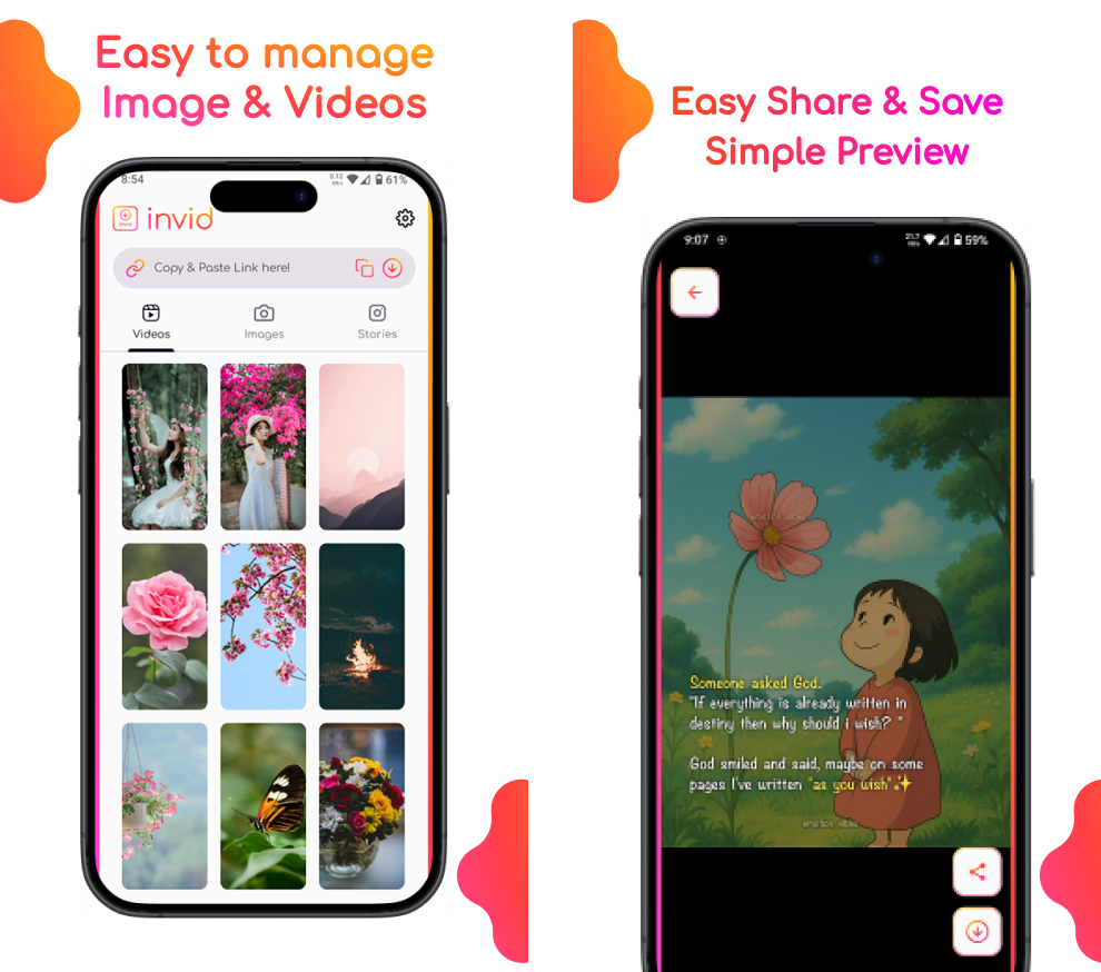Invid Reels & Story Downloader - Scarica bobine, storie e video Instagram in One Tap media 3