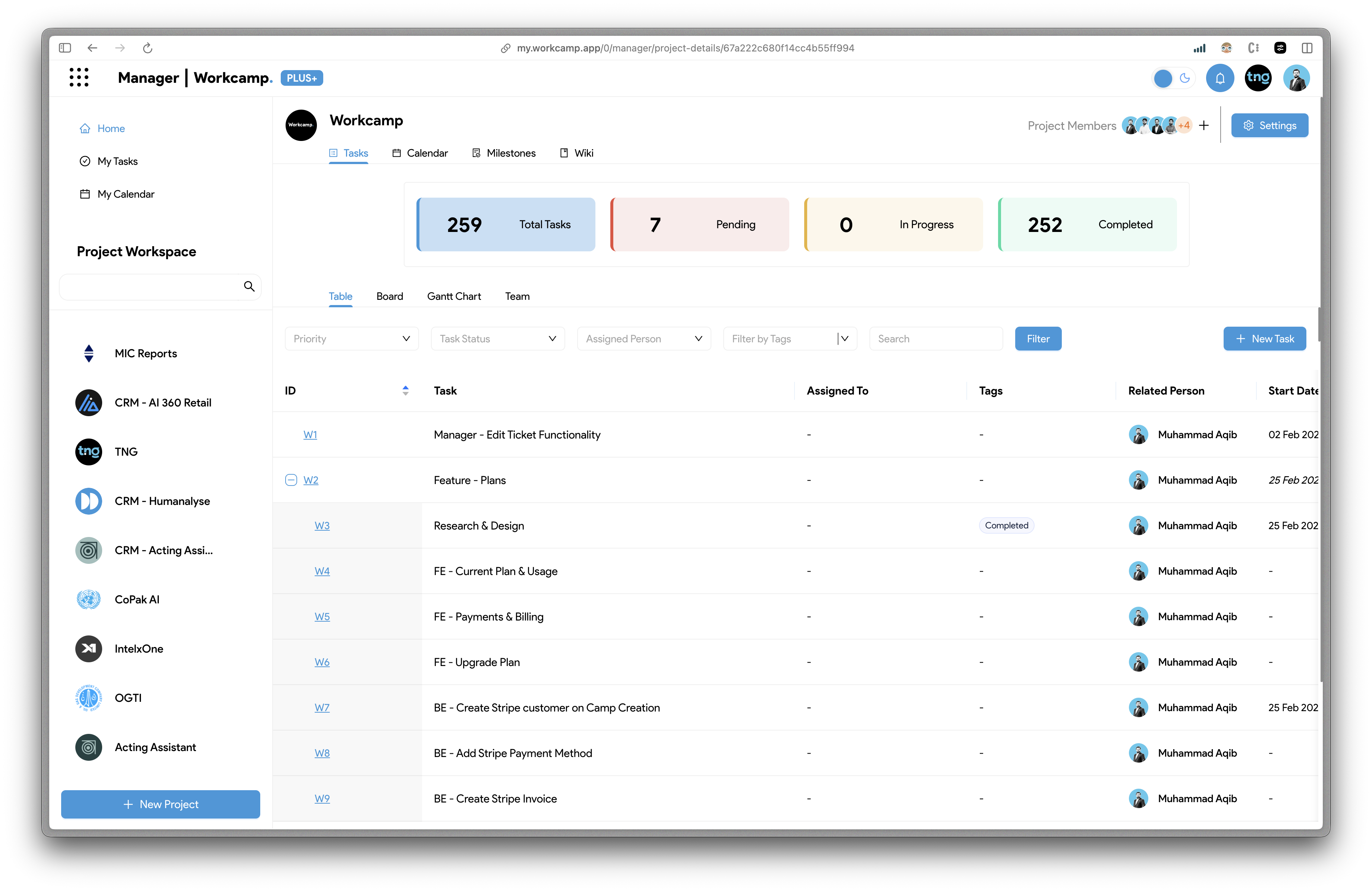 Workcamp - Screenshot 3 showing product features and functionality