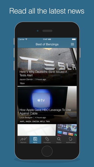 Benzinga for iOS gallery image