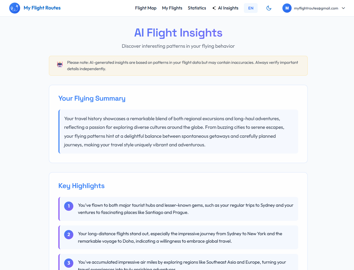 My Flight Routes gallery image
