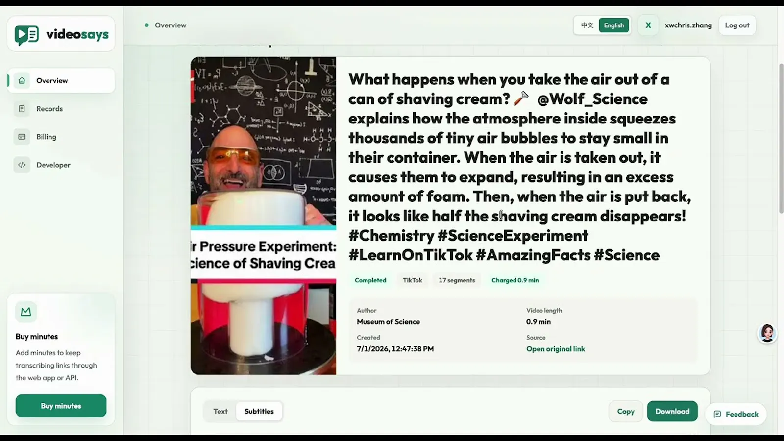 Videosays screenshot 1 (video preview)