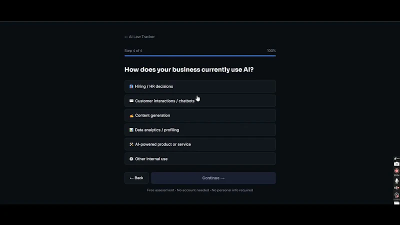 AI Law Tracker screenshot 1 (video preview)