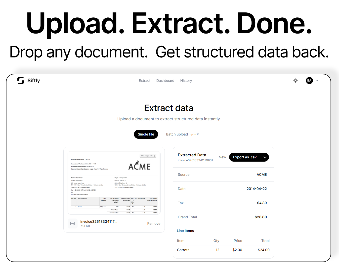 Siftly - Main product screenshot demonstrating key features and user interface