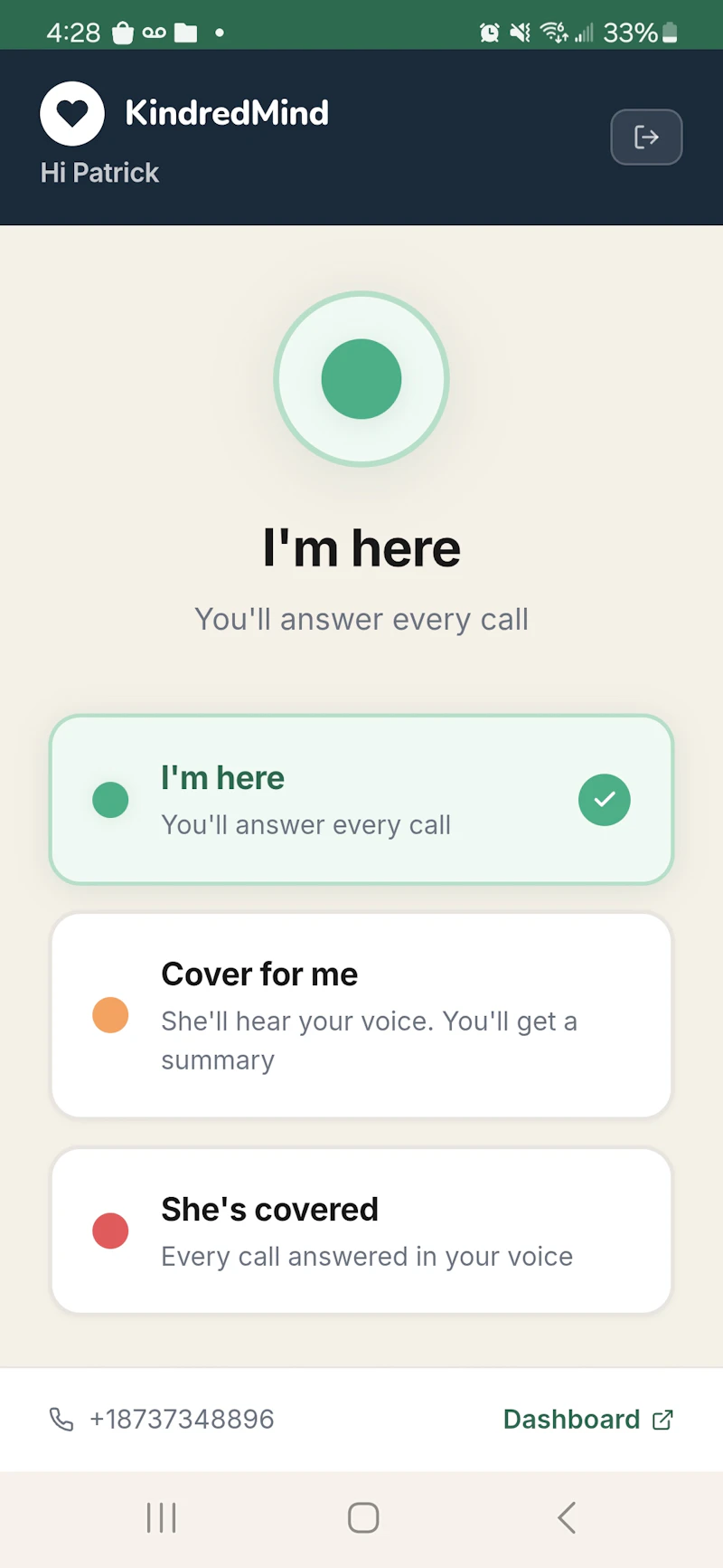 KindredMind screenshot 2