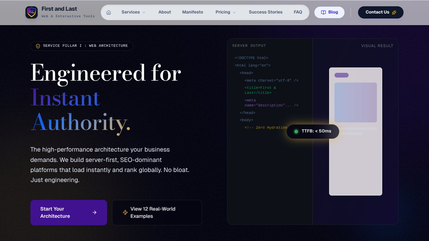 First and Last — Web & Interactive Tools gallery image