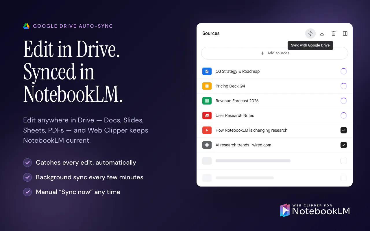 Web Clipper for NotebookLM gallery image