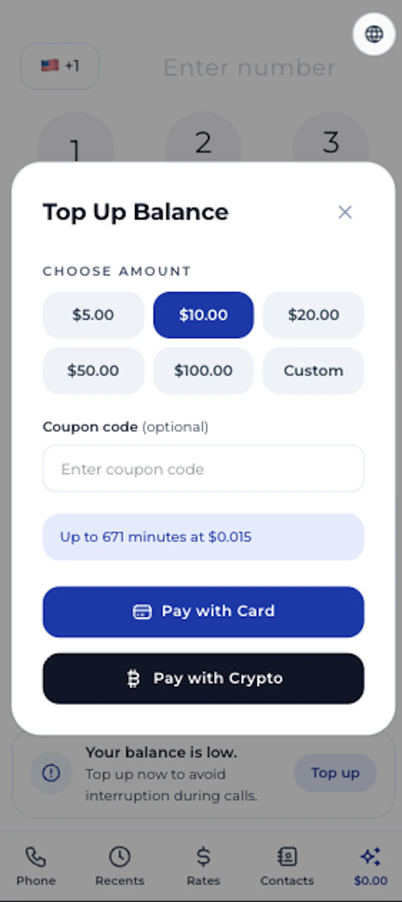 Qubicall — Call abroad and pay little screenshot 3
