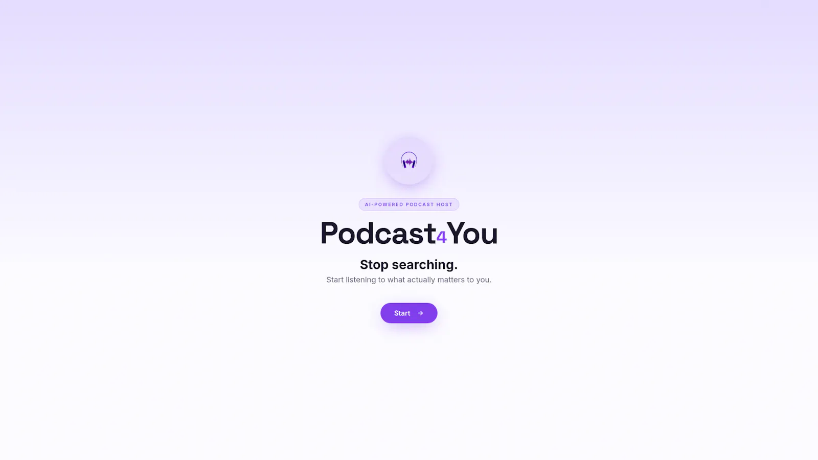 Podcast4You — Podcasts tailored to You. screenshot 1