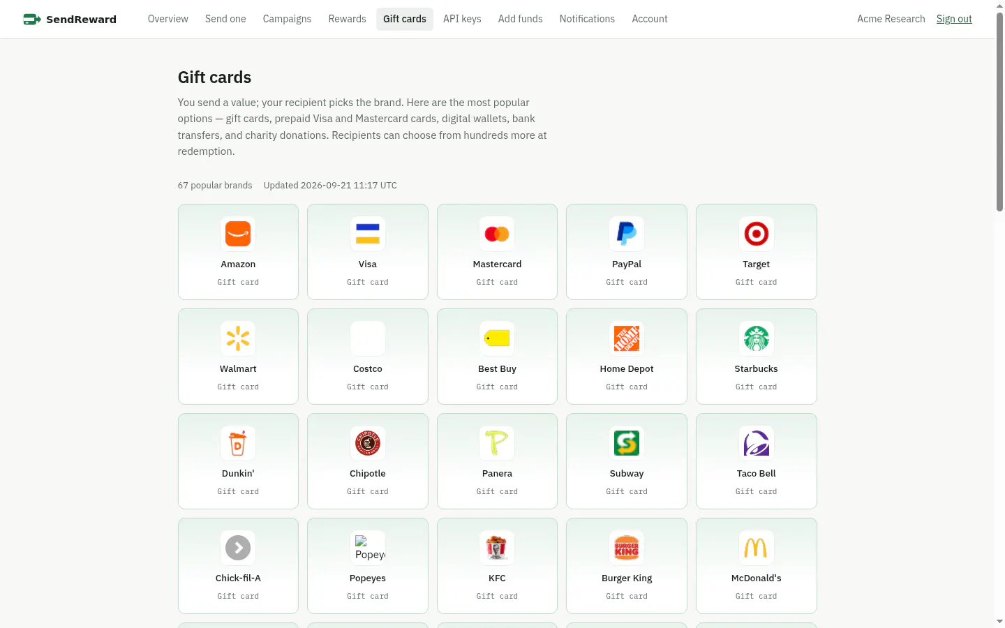 SendReward.com gallery image