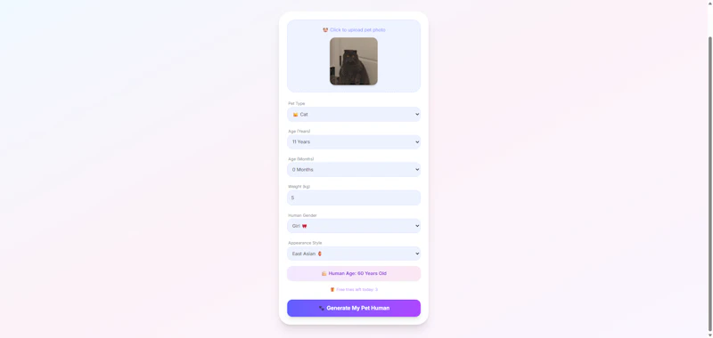 Pet2Human: Your Pet’s Human Self screenshot 2
