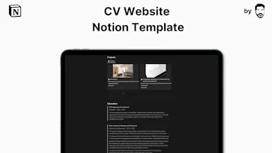 CV Website Notion Template gallery image