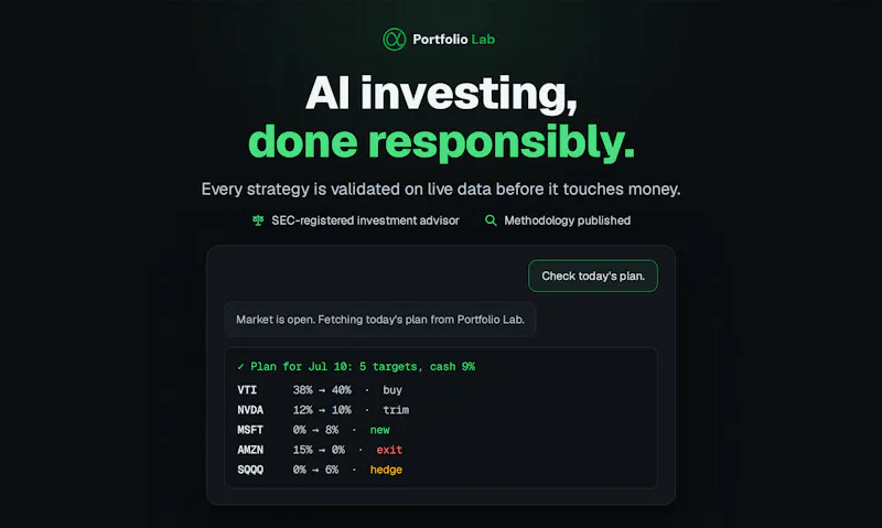 Portfolio Lab screenshot 2