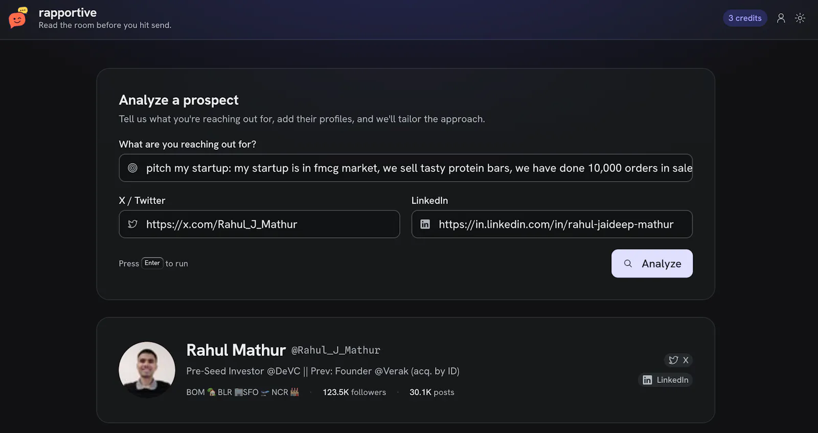 Rapportive - Infer Prospect Personality screenshot 3