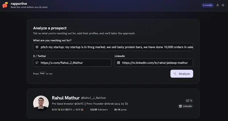 Rapportive - Infer Prospect Personality screenshot 3