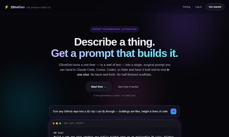 1ShotGen screenshot 2