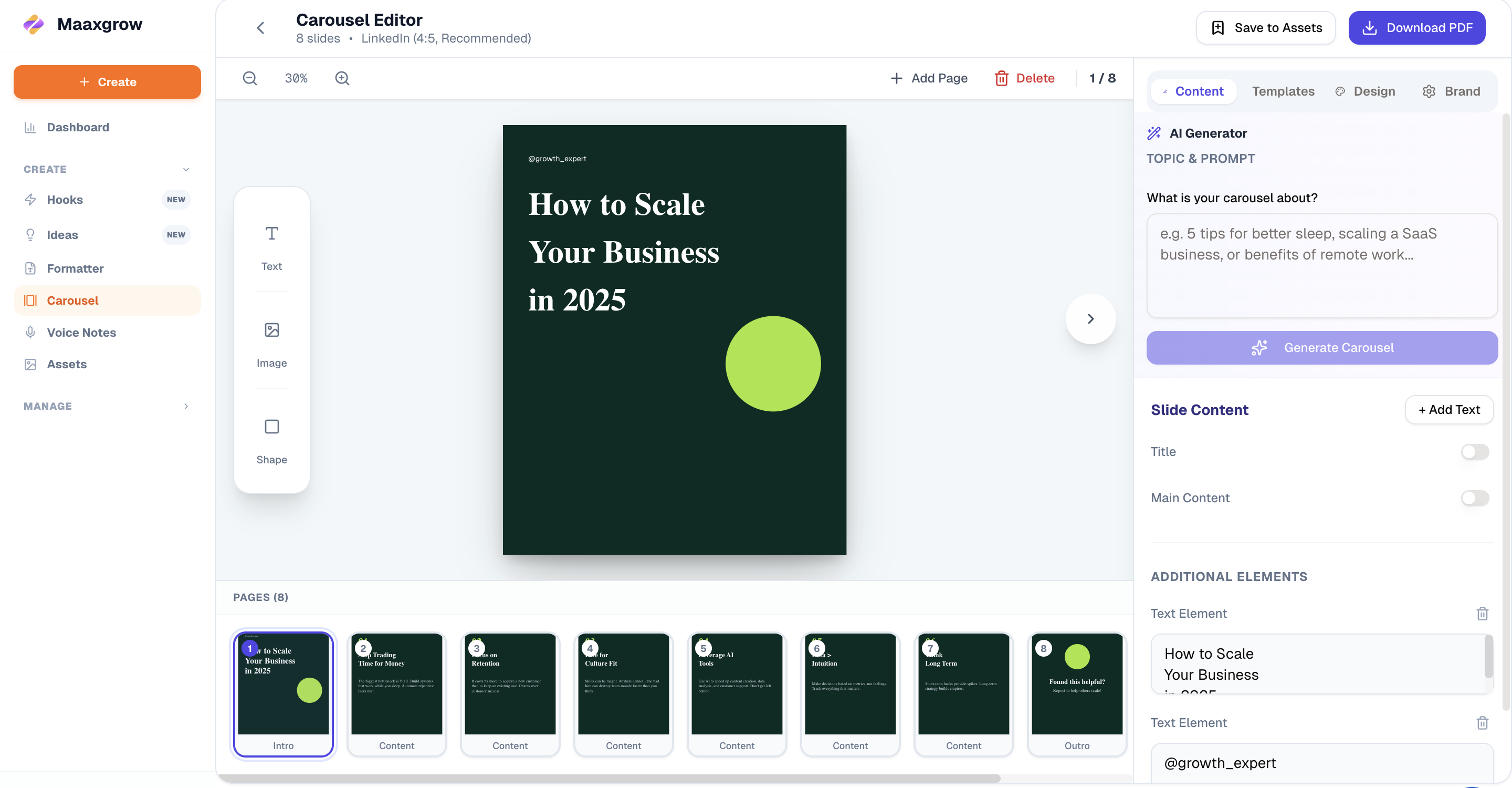 Maaxgrow - Screenshot 3 showing product features and functionality