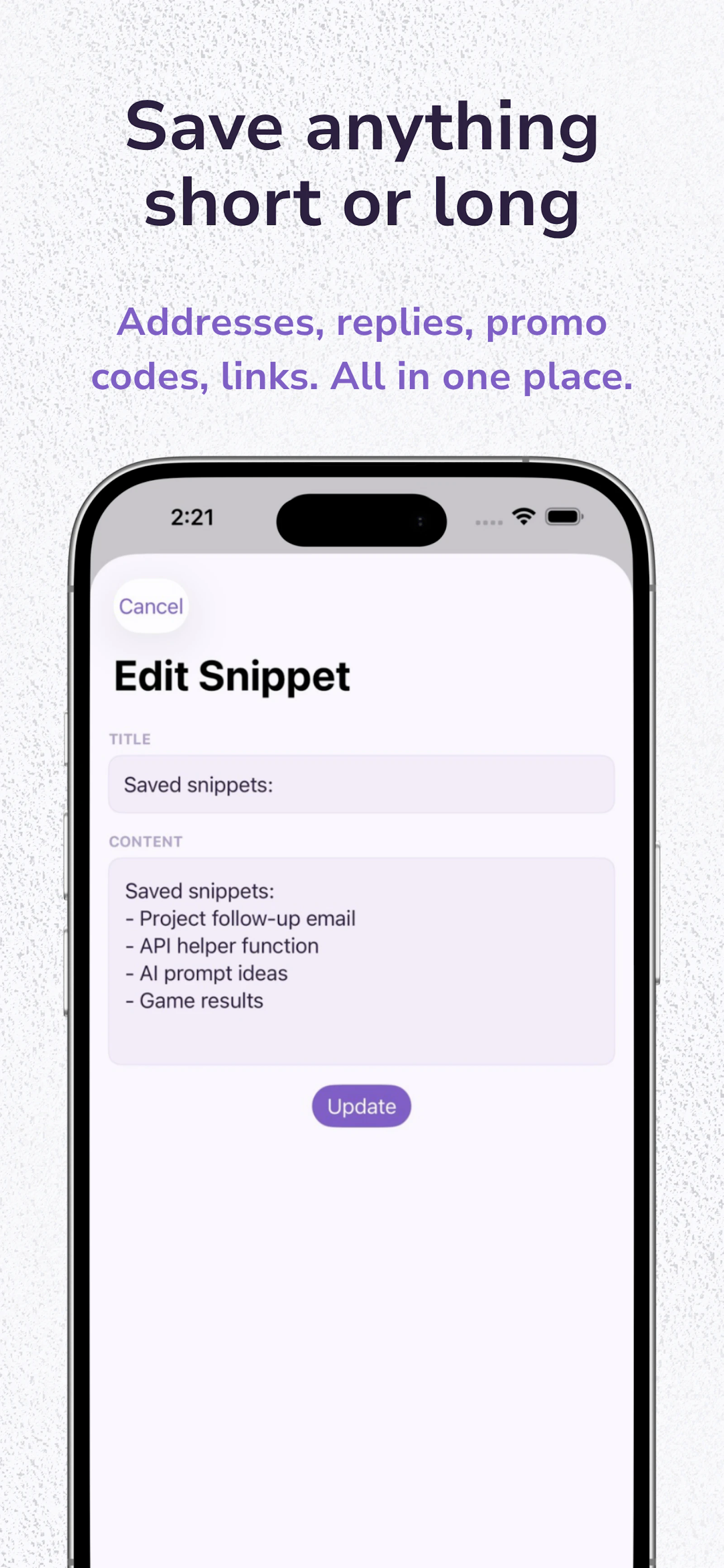 KeepText screenshot 2