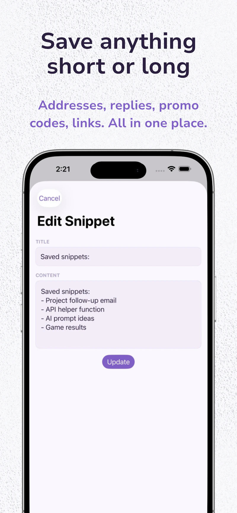 KeepText screenshot 2