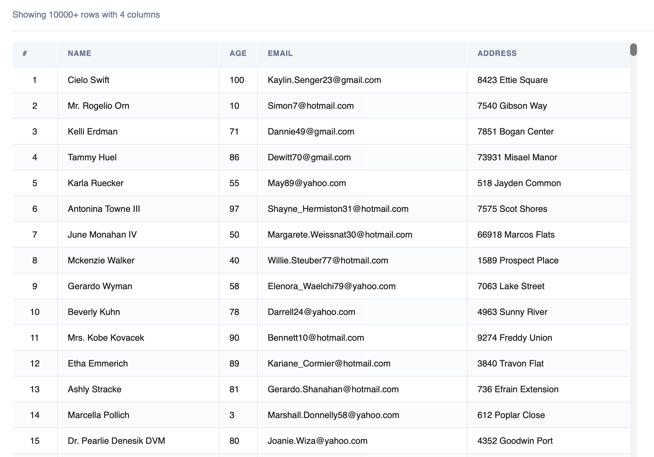 Free Mock Data Generator - Screenshot 4 showing product features and functionality