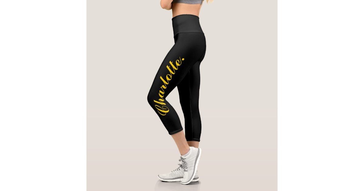 Design your own name on capri leggings - Main product screenshot demonstrating key features and user interface