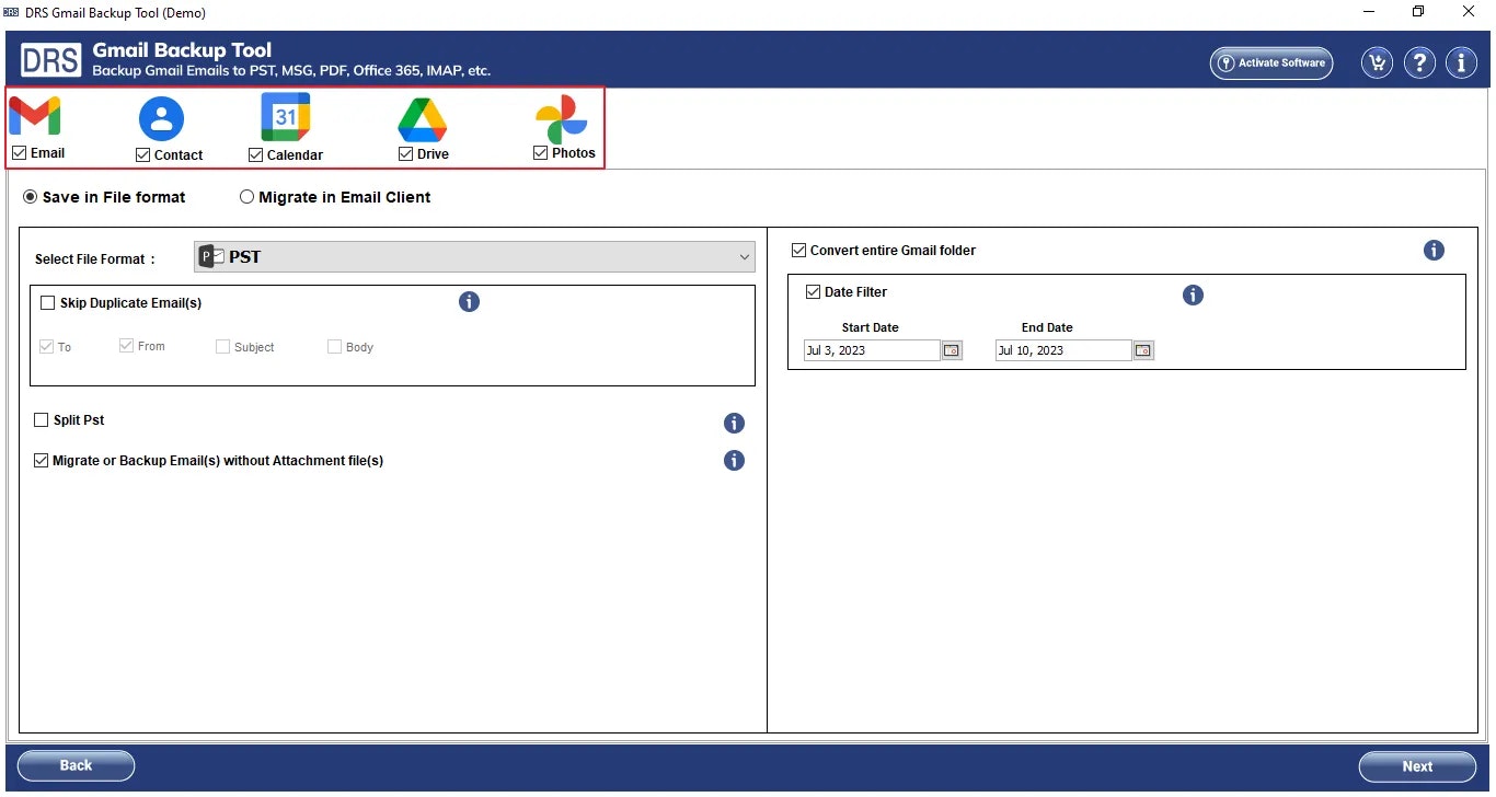 DRS Softech G Suite Migration Tool media 5