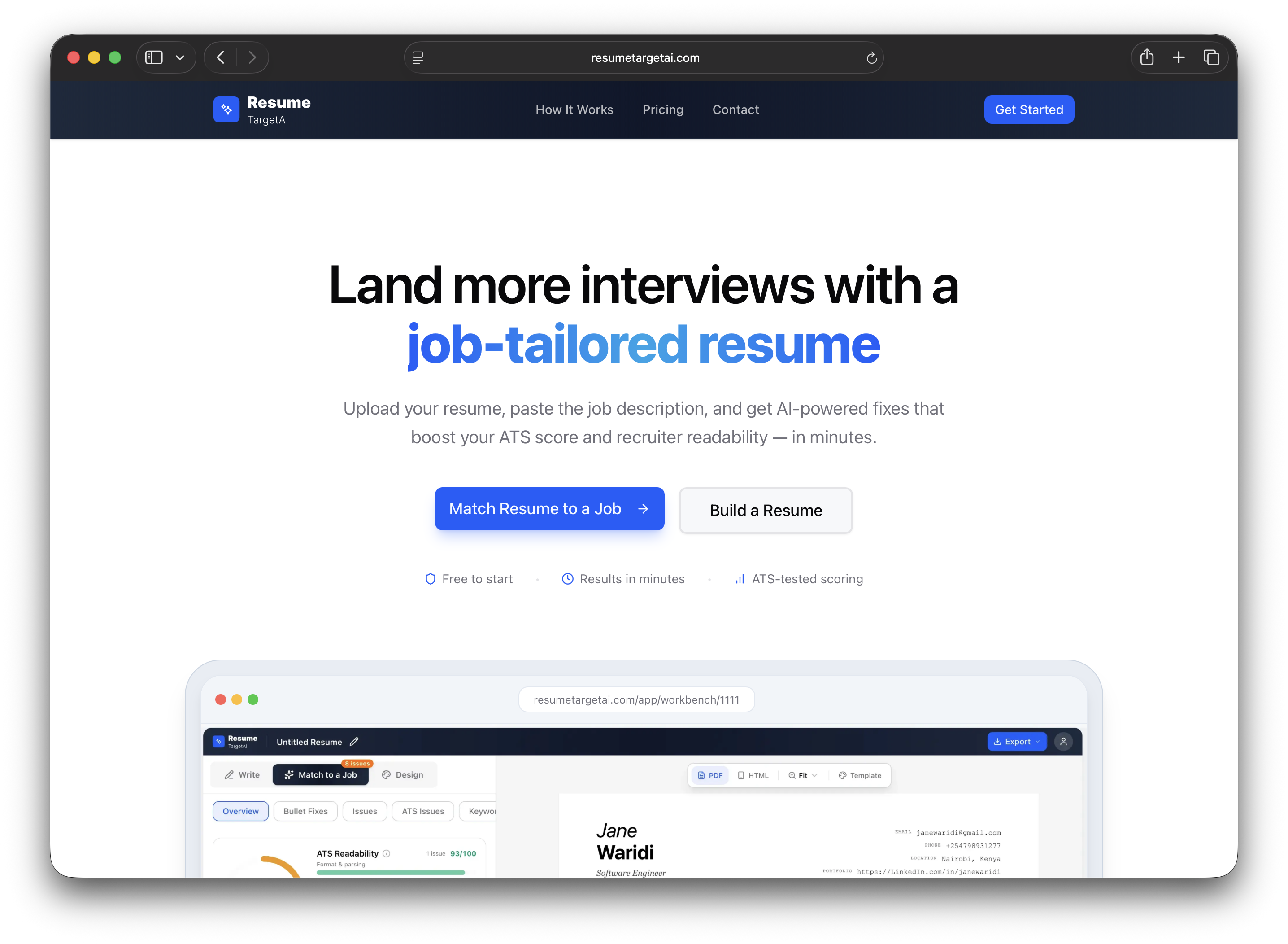ResumeTarget AI gallery image