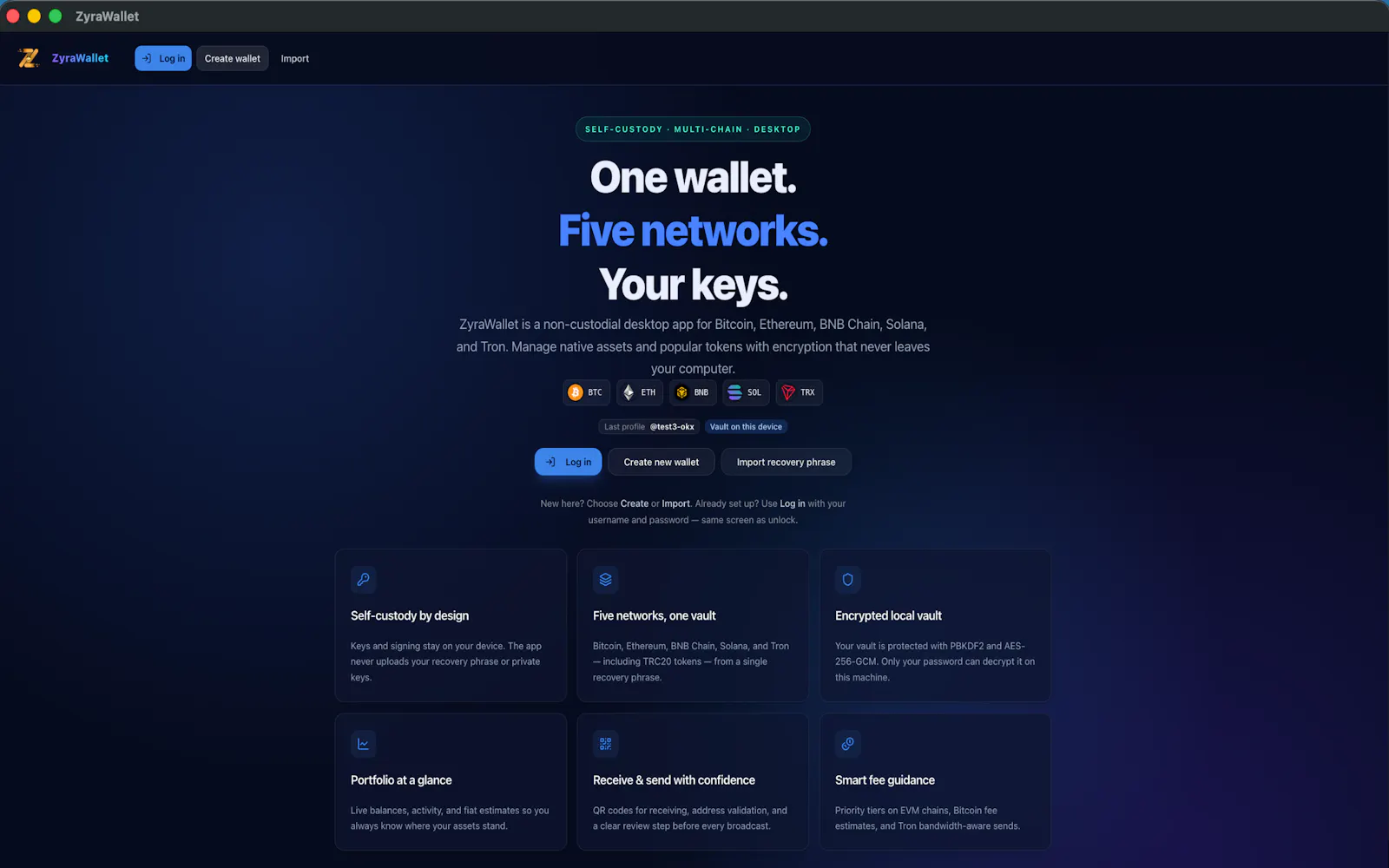 ZyraWallet screenshot 1