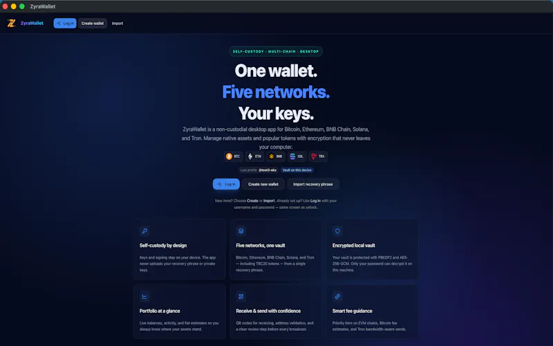 ZyraWallet screenshot 1