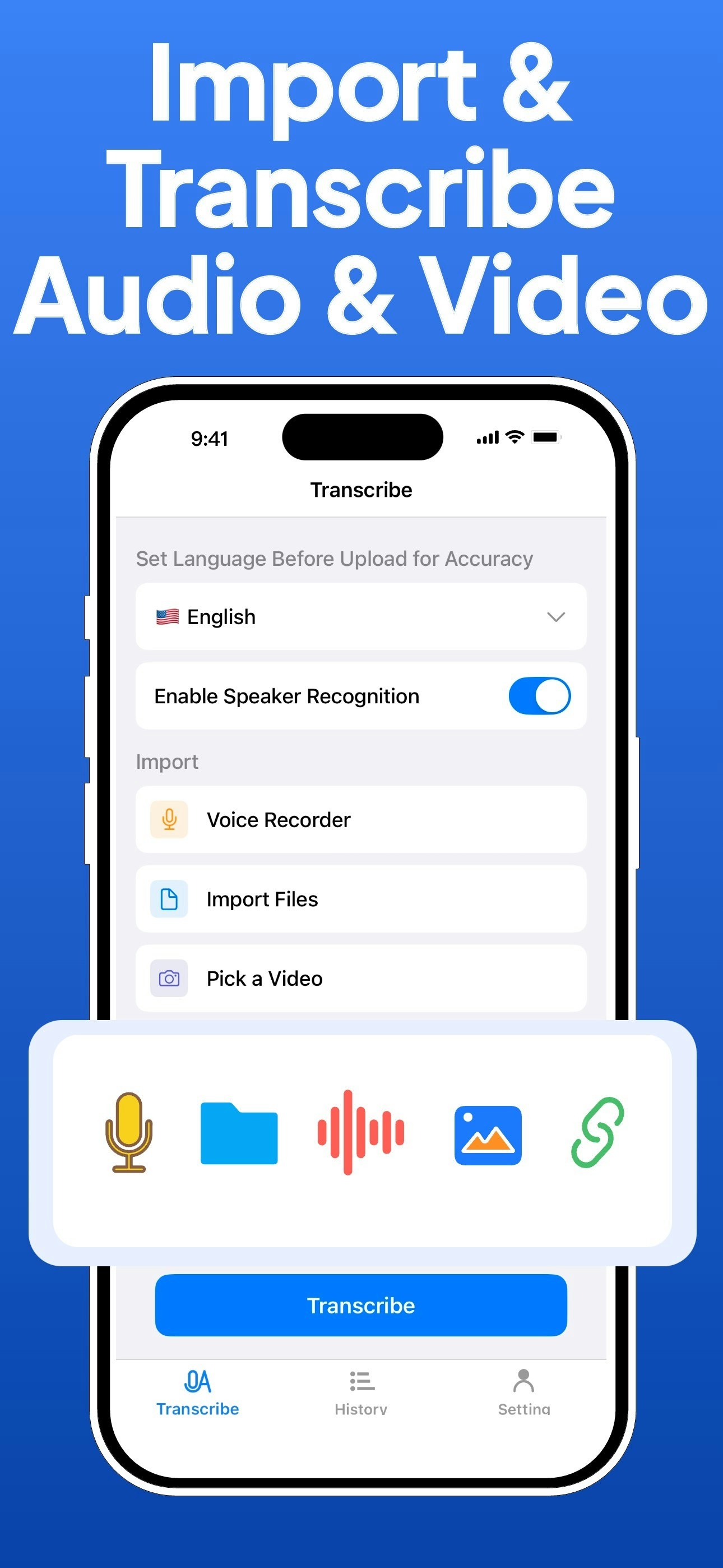 Transcribe AI Voice Note Taker media 1