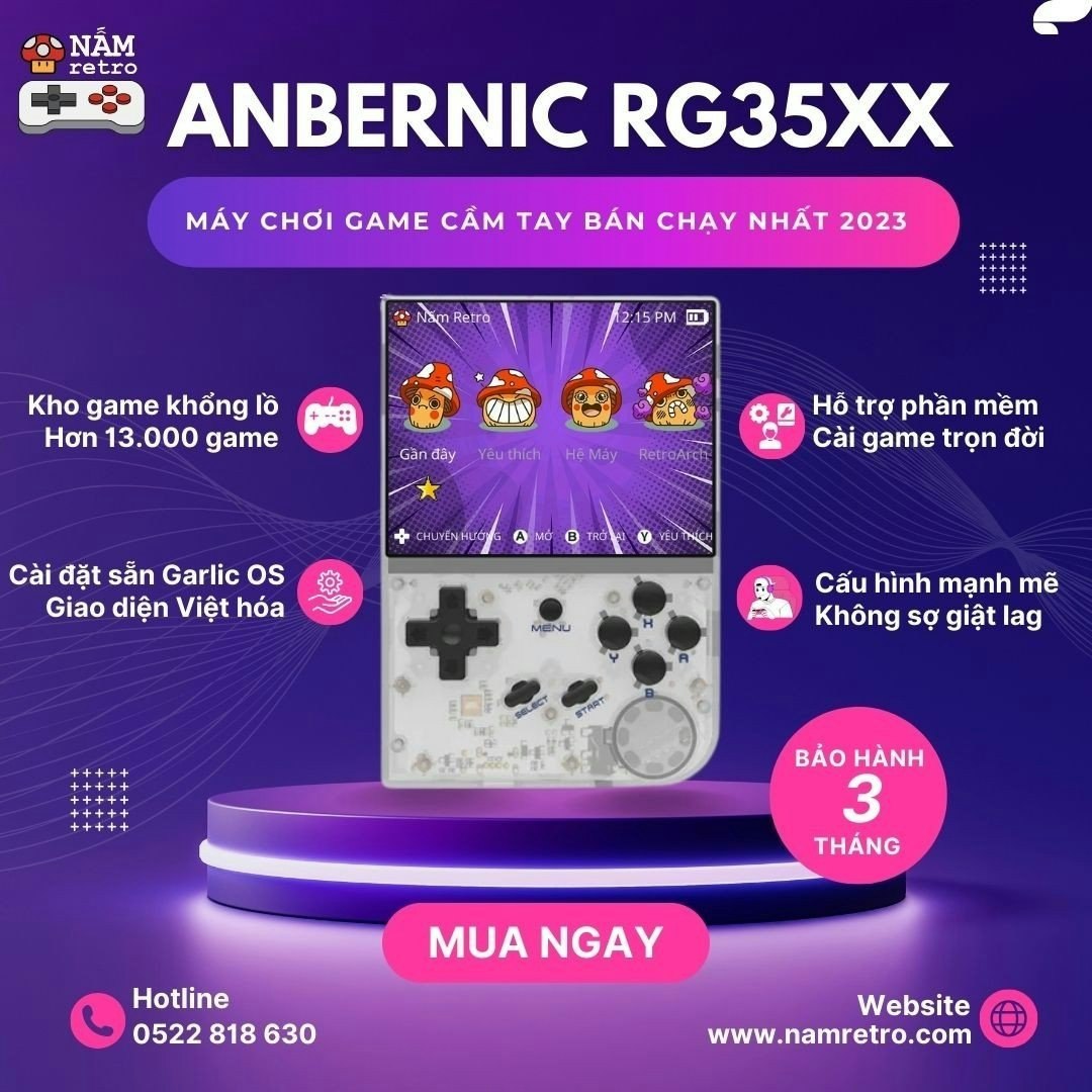 Anbernic Rg35xx Game Mushroom rétro