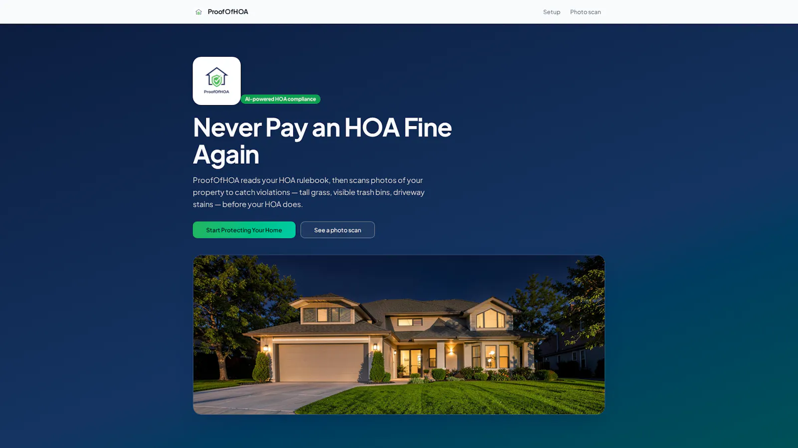 ProofOfHOA — AI HOA Compliance screenshot 1